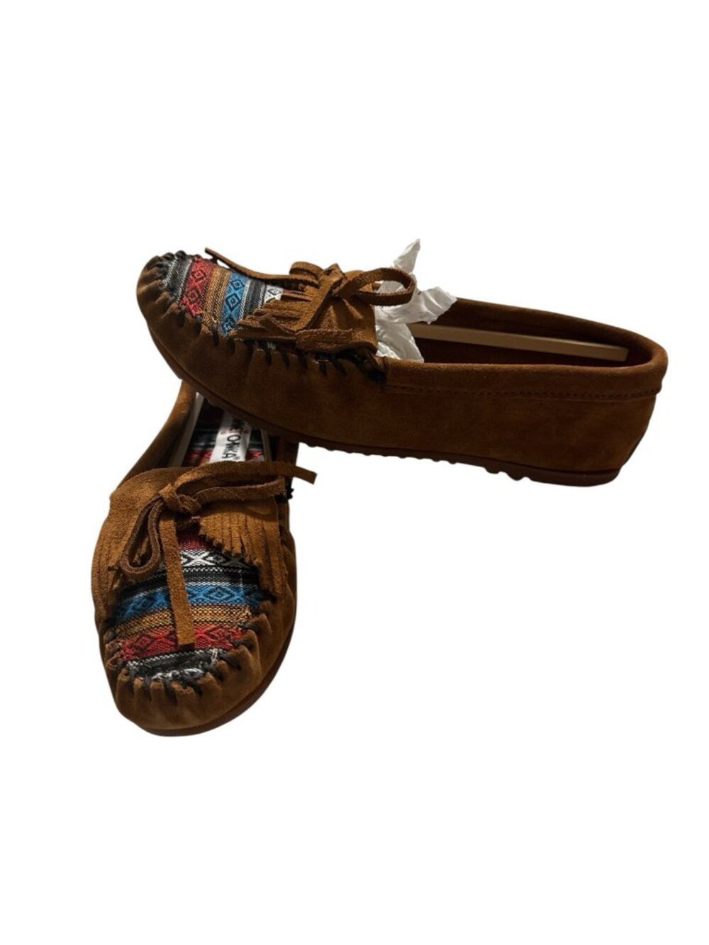 Minnetonka Women Kilty Arizona Moccasin 402K Brown Size 8.5 - Picture 2 of 7